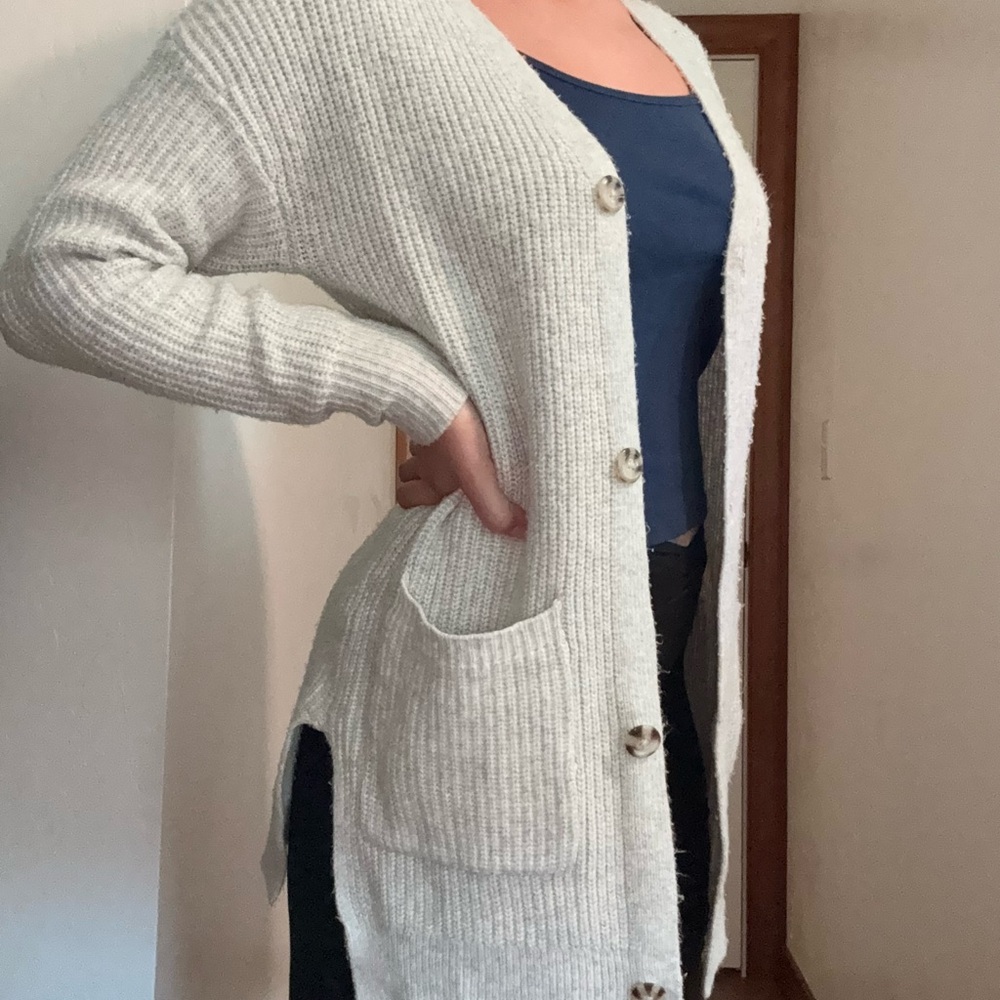Jessica Simpson Cream Button-Up Cardigan